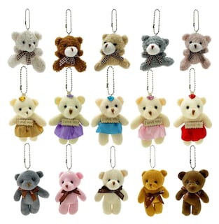 Foto 1 | 15 Xtellar Pzs Llaveros Pequeño Oso De Peluche Llavero De Juguete