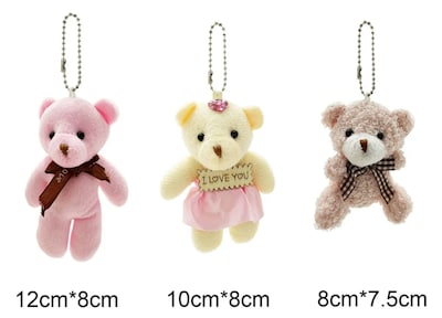 Foto 2 | 15 Xtellar Pzs Llaveros Pequeño Oso De Peluche Llavero De Juguete