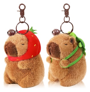 Foto 1 | 2pzs Xtellar Llaveros Juguete De Peluche De Capibara De Moda