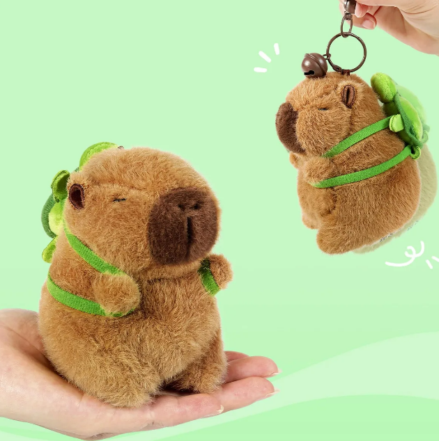 Foto 3 pulgar | 2pzs Xtellar Llaveros Juguete De Peluche De Capibara De Moda