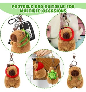 Foto 3 | 2pzs Xtellar Llaveros Juguete De Peluche De Capibara De Moda