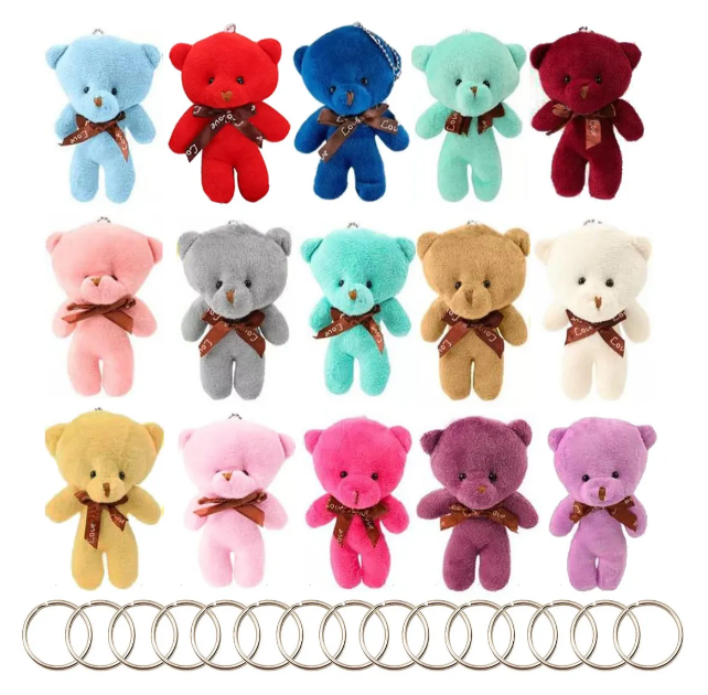 Foto 2 pulgar | 15pzs Xtellar Llaveros De Peluche Suave Osito De Peluche Juguete