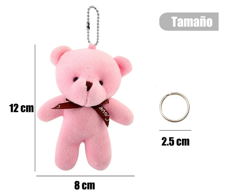 Foto 3 pulgar | 15pzs Xtellar Llaveros De Peluche Suave Osito De Peluche Juguete