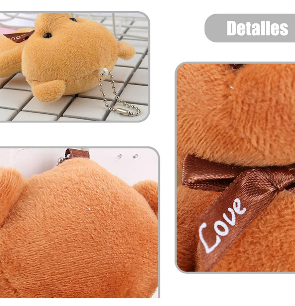 Foto 4 pulgar | 15pzs Xtellar Llaveros De Peluche Suave Osito De Peluche Juguete