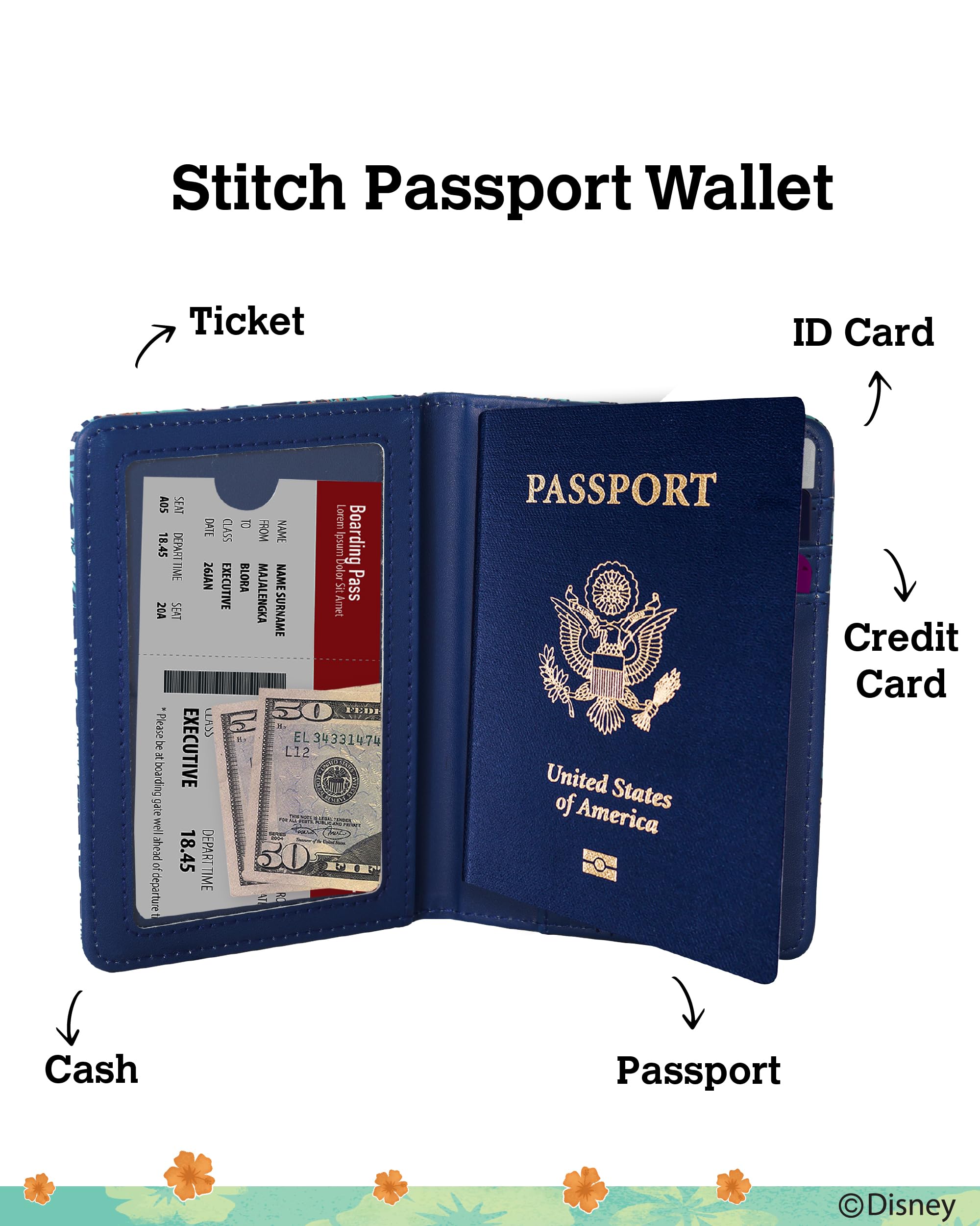 Foto 5 pulgar | Funda De Pasaporte Disney Stitch Para Mujer Con Licencia Oficial - Venta Internacional.
