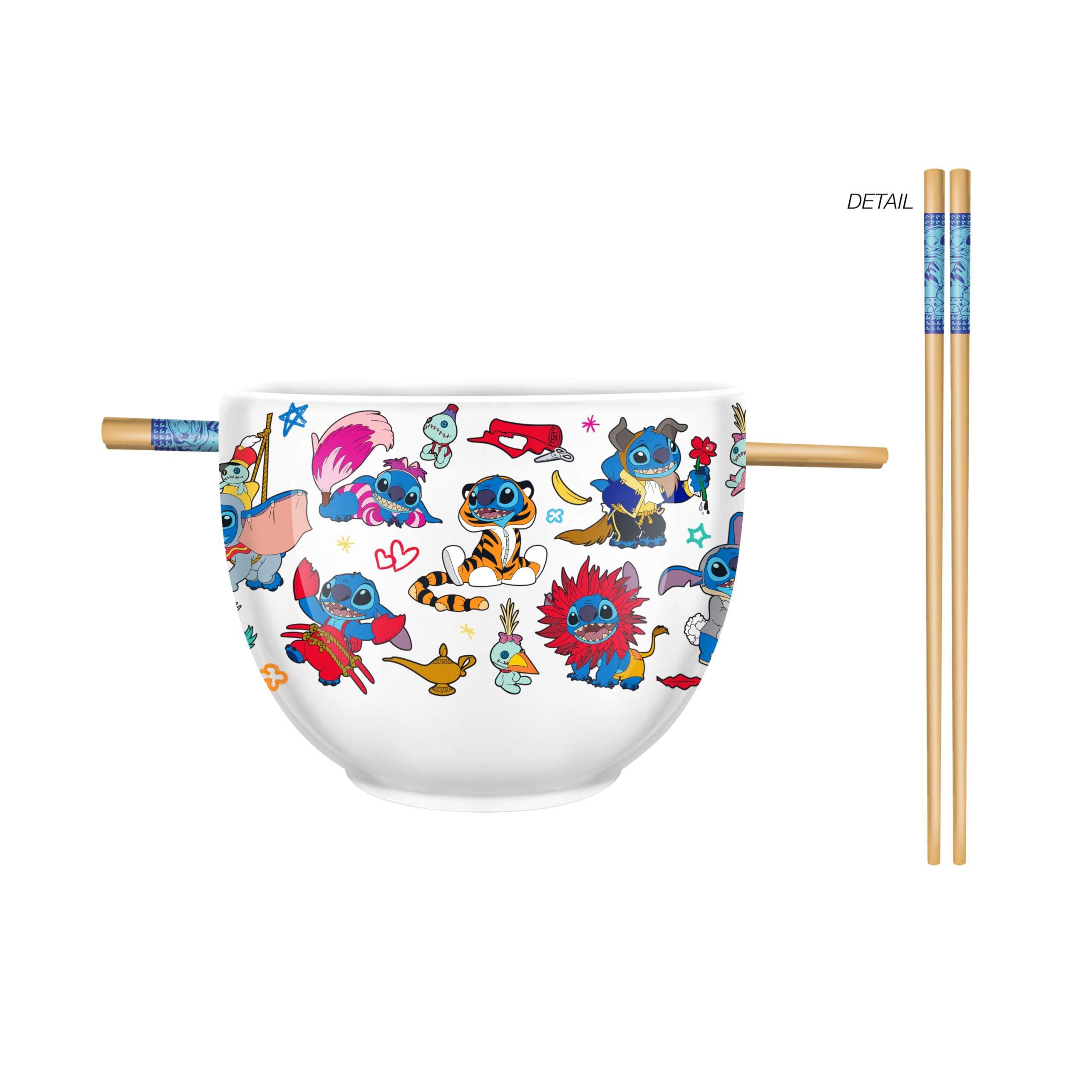 Cuenco De Arroz Con Fideos Ramen Plateado Con Estampado De Búfalo Disney Lilo Stitch - Venta Internacional.