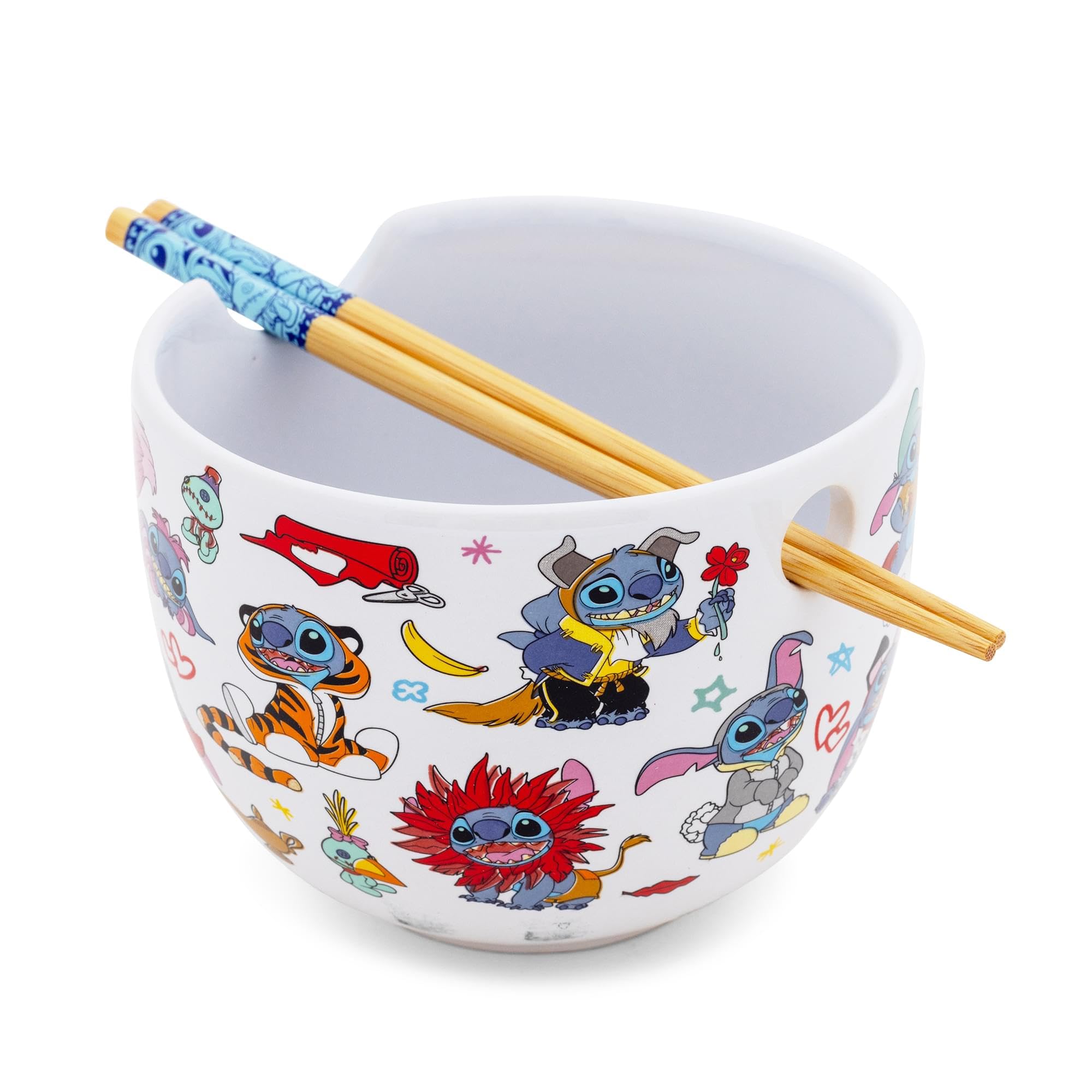 Foto 4 pulgar | Cuenco De Arroz Con Fideos Ramen Plateado Con Estampado De Búfalo Disney Lilo Stitch - Venta Internacional.