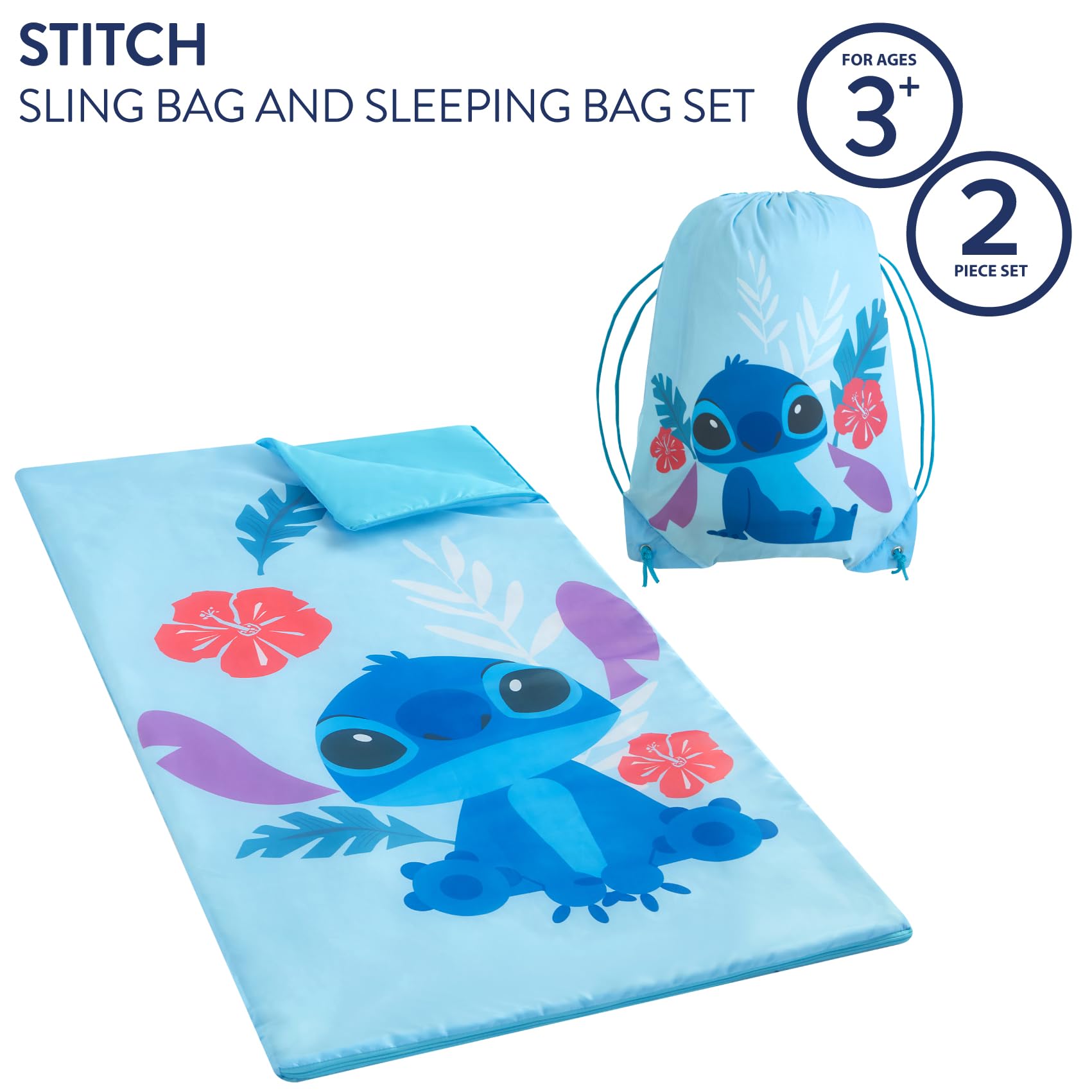 Foto 3 pulgar | Set De Pijamas Disney Stitch Con Saco Bandolera Y Saco De Dormir De 54 X 30 Cm - Venta Internacional.