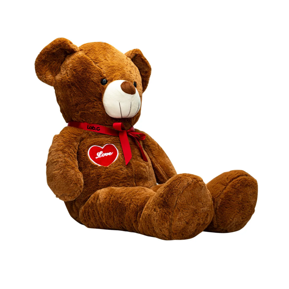 Foto 1 | Oso De Peluche Teddy Grande Abrazable Corazón 1 Metro Lab.g, Café Obscuro