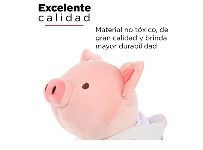 Foto 4 pulgar | Miniso Xtellar Peluche Cerdito Sentado Con Capucha De Vaca 27.9x21.2