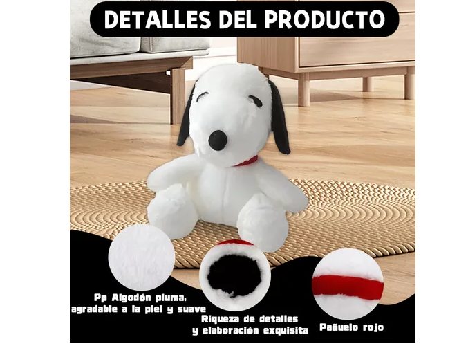 Foto 5 pulgar | Peluche Xtellar Snoopy Jumbo Clásico Color Blanco