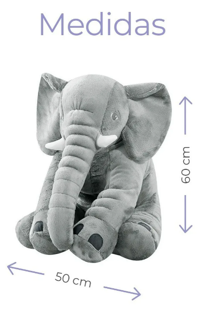 Foto 3 pulgar | Xtellar Peluche Suave-manta Elefante Grande, Ideal Para Niños Y Bebés, 60cm
