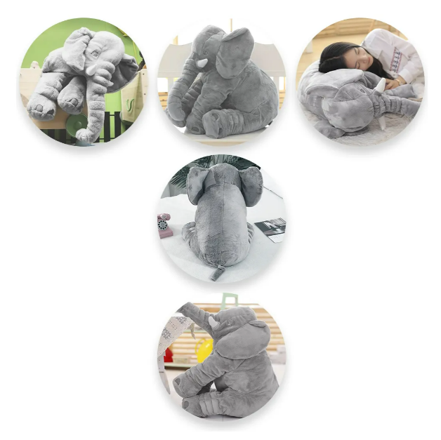 Foto 5 pulgar | Xtellar Peluche Suave-manta Elefante Grande, Ideal Para Niños Y Bebés, 60cm