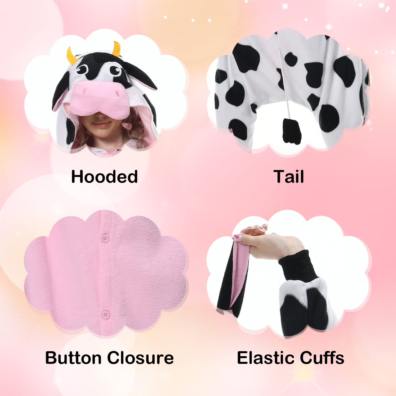 Foto 8 pulgar | Disfraz De Mono Newcosplay Con Forma De Animal, Pijama De Peluche Con Forma De Vaca Rosa Para Adulto - Venta Internac