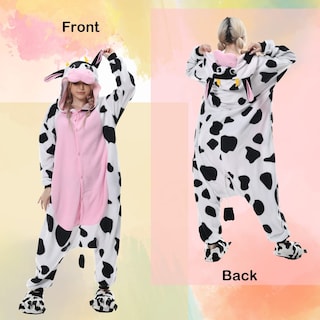 Foto 3 | Disfraz De Mono Newcosplay Con Forma De Animal, Pijama De Peluche Con Forma De Vaca Rosa Para Adulto - Venta Internac