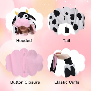 Foto 7 | Disfraz De Mono Newcosplay Con Forma De Animal, Pijama De Peluche Con Forma De Vaca Rosa Para Adulto - Venta Internac
