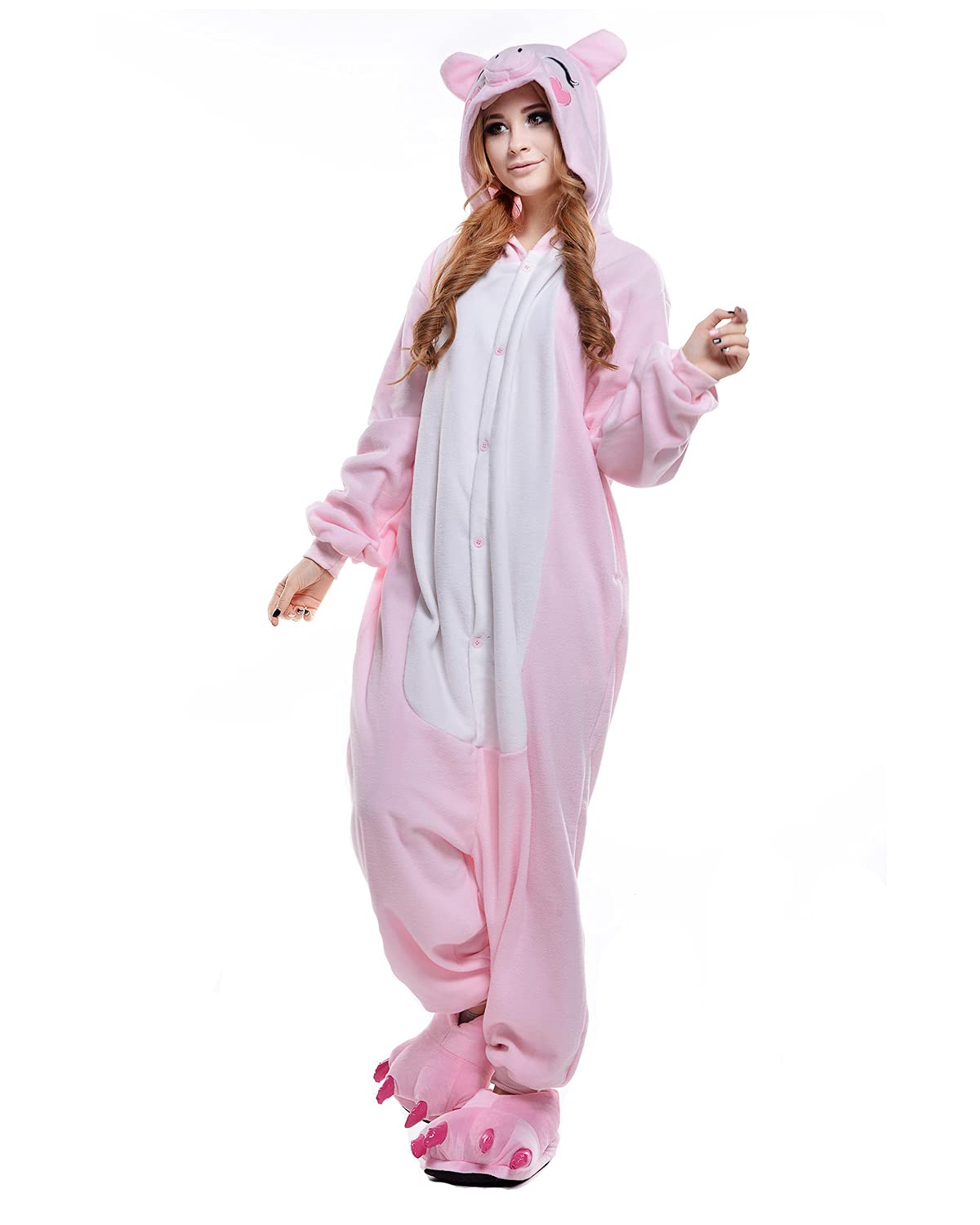 Foto 3 pulgar | Disfraz De Mono Newcosplay Con Forma De Animal, Pijama De Peluche Para Adultos, Cerdo Rosa - Venta Internacional.