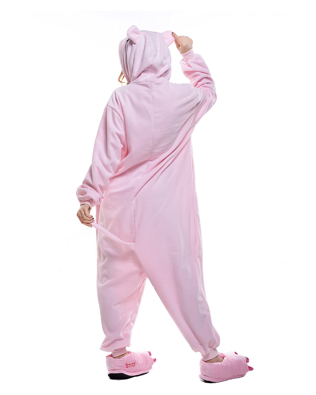 Foto 4 pulgar | Disfraz De Mono Newcosplay Con Forma De Animal, Pijama De Peluche Para Adultos, Cerdo Rosa - Venta Internacional.