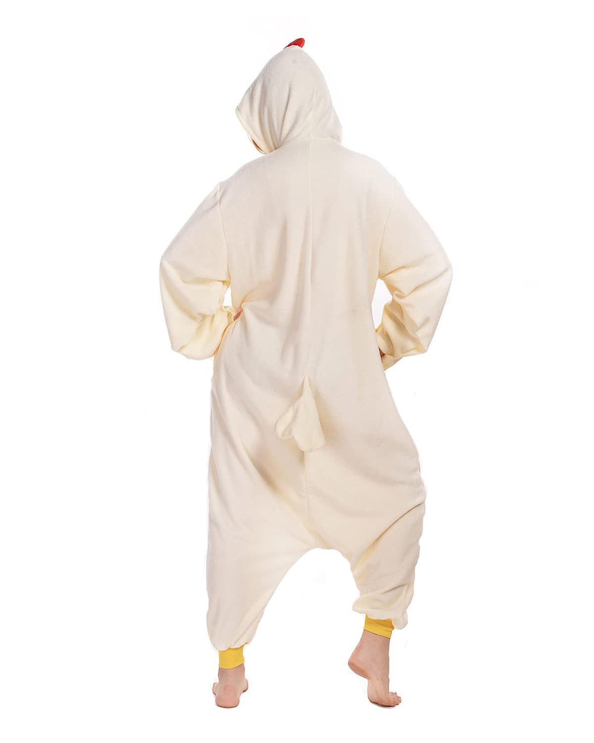 Foto 4 | Pijama Unisex Unisex De Pollo Blanco Newcosplay Para Adultos - Venta Internacional.