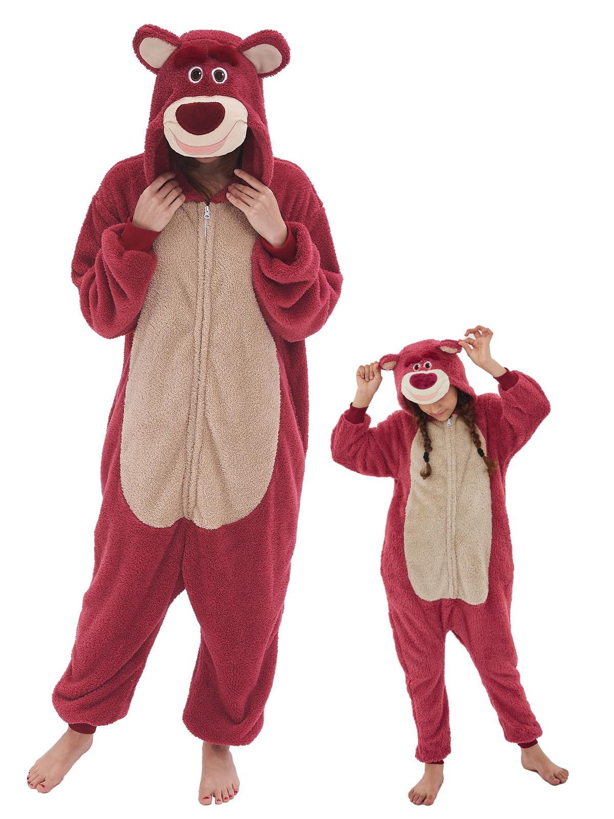 Foto 1 | Disfraz De Pijama Gonaap Con Forma De Oso Rosa, Unisex, Adulto, Xxl - Venta Internacional.