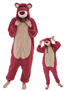 Foto 1 | Disfraz De Pijama Gonaap Con Forma De Oso Rosa, Unisex, Adulto, Xxl - Venta Internacional.