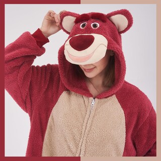 Foto 2 | Disfraz De Pijama Gonaap Con Forma De Oso Rosa, Unisex, Adulto, Xxl - Venta Internacional.