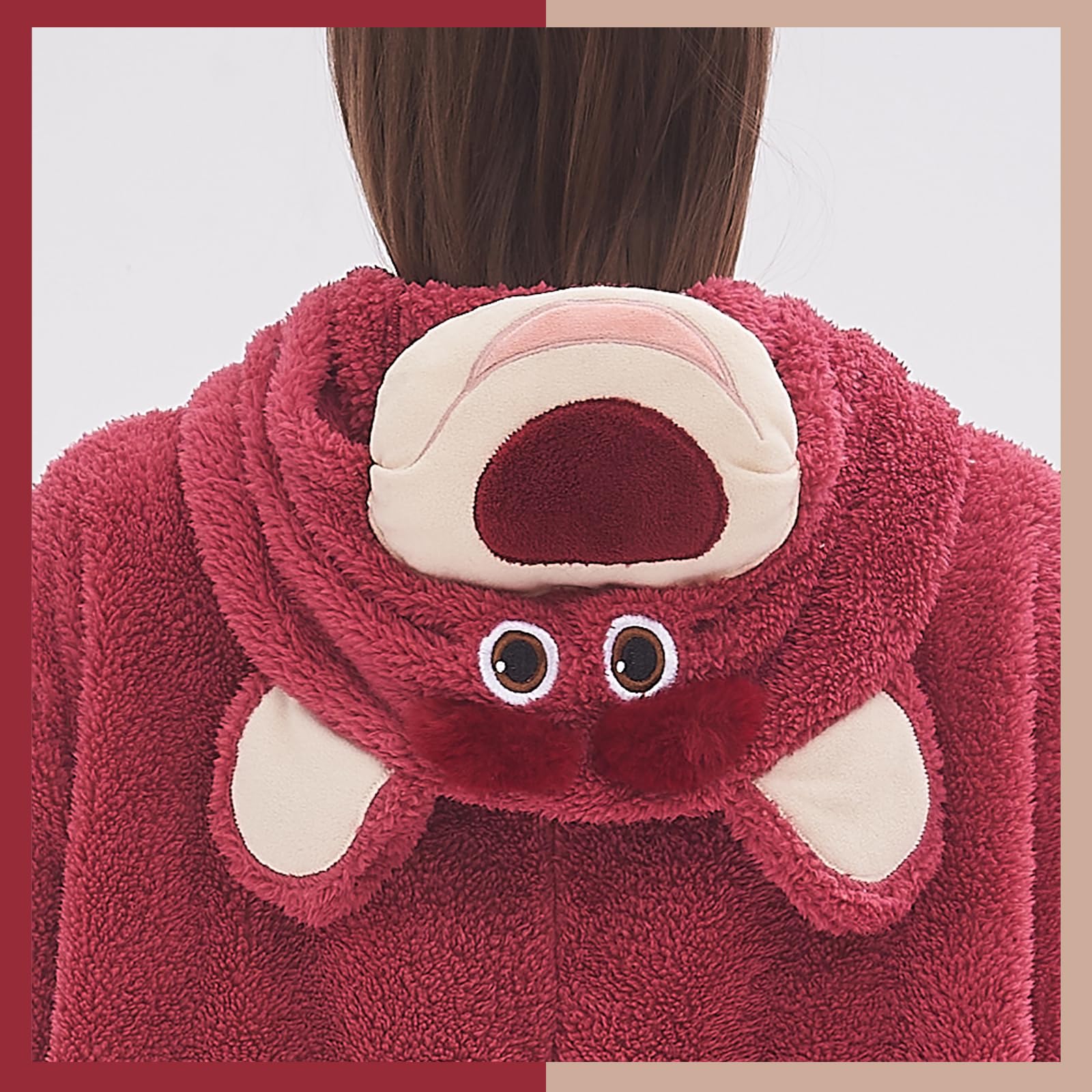 Foto 4 pulgar | Disfraz De Pijama Gonaap Con Forma De Oso Rosa, Unisex, Adulto, Xxl - Venta Internacional.