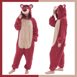 Foto 5 | Disfraz De Pijama Gonaap Con Forma De Oso Rosa, Unisex, Adulto, Xxl - Venta Internacional.