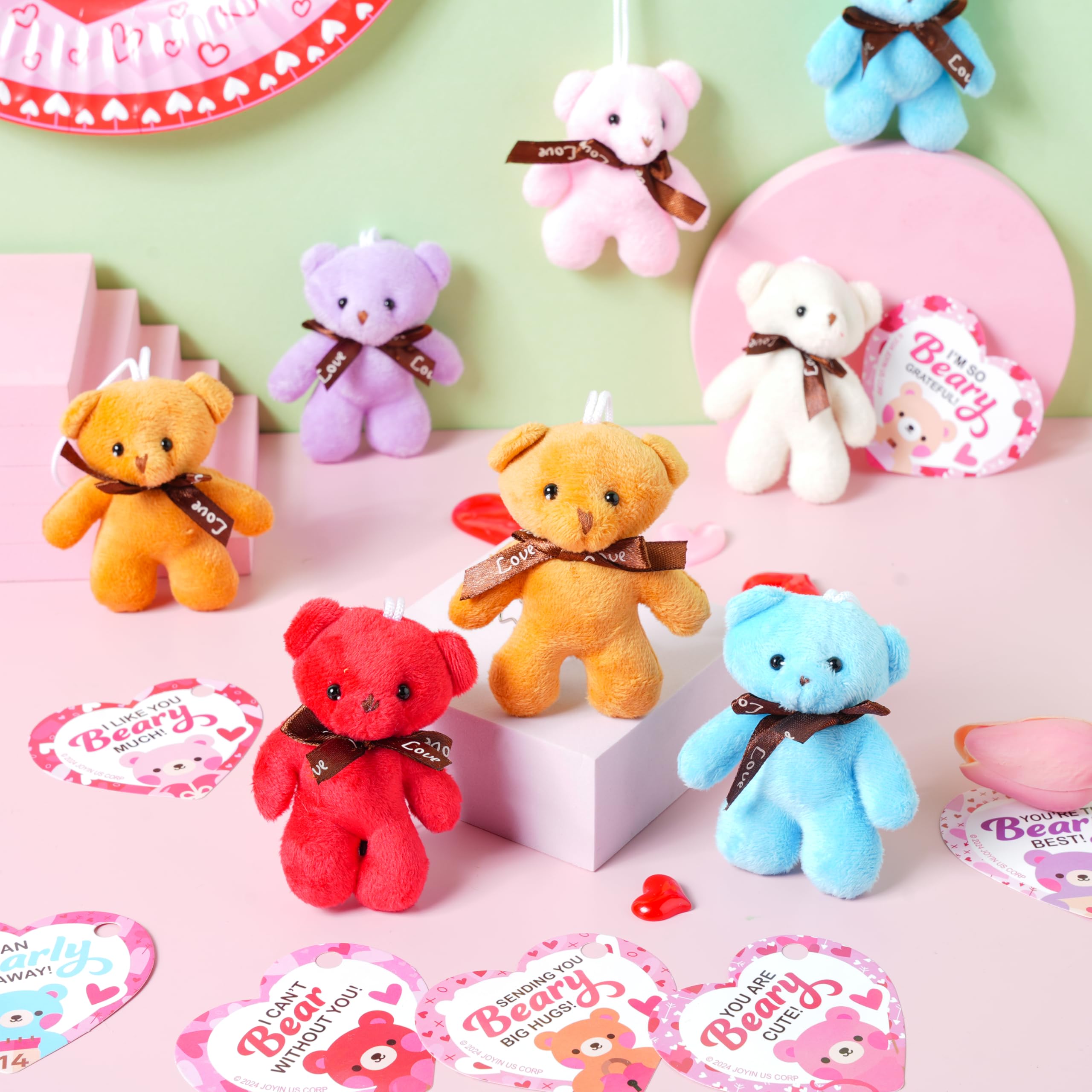 Foto 3 pulgar | Regalos Para El Día De San Valentín Joyin, Paquete De 28 Minijuguetes Con Forma De Animales De Peluche - Venta In