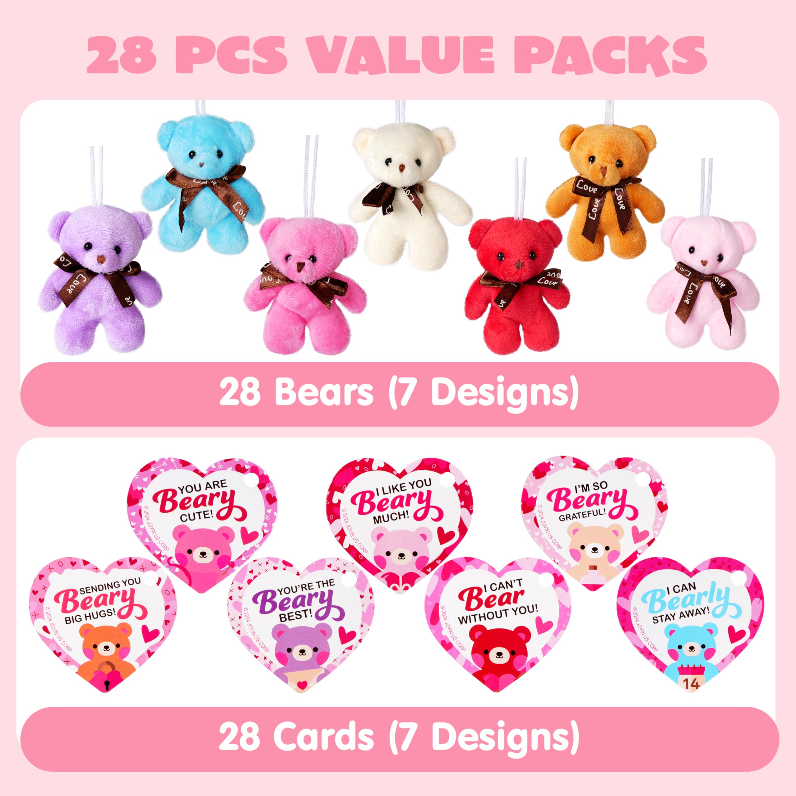 Foto 4 pulgar | Regalos Para El Día De San Valentín Joyin, Paquete De 28 Minijuguetes Con Forma De Animales De Peluche - Venta In