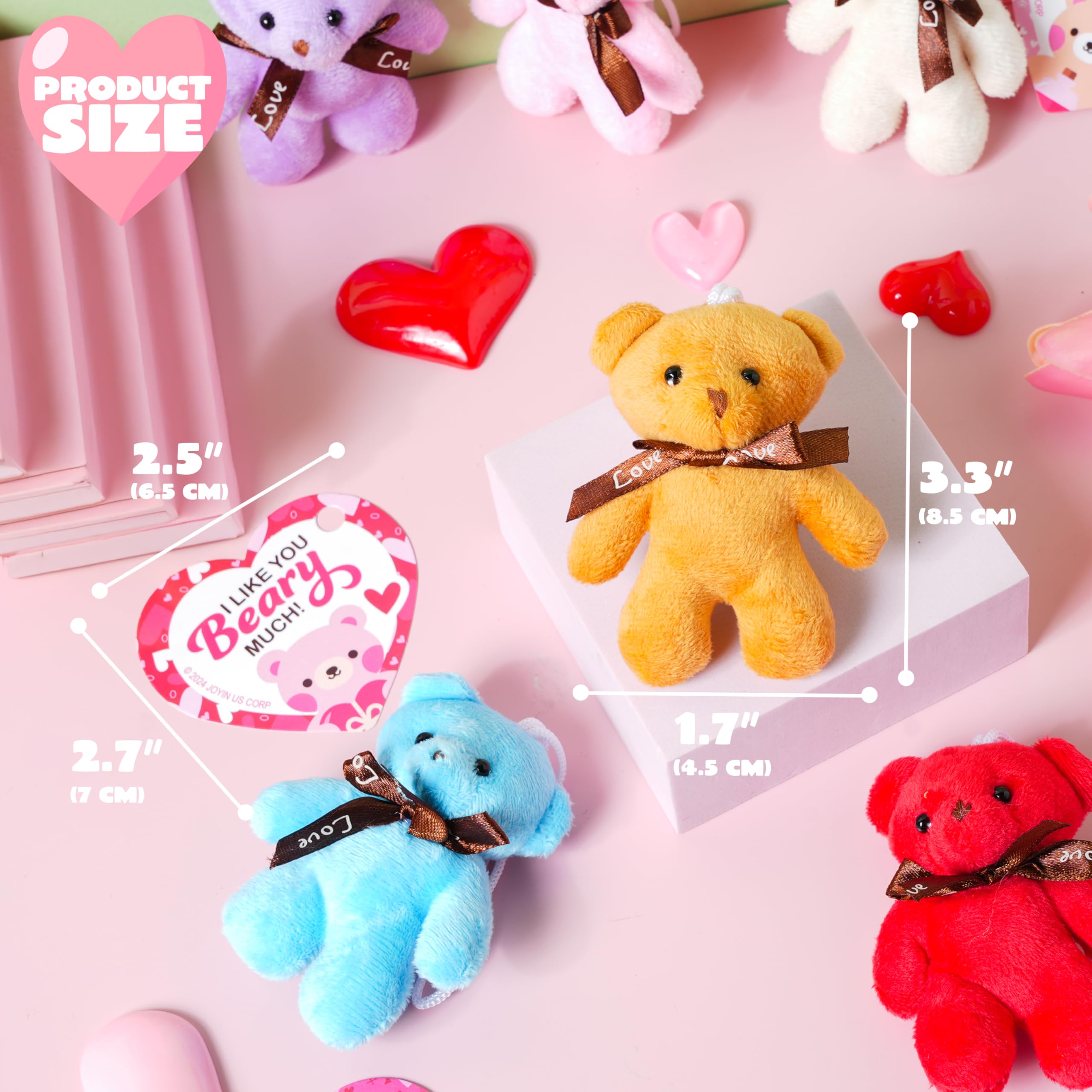 Foto 5 pulgar | Regalos Para El Día De San Valentín Joyin, Paquete De 28 Minijuguetes Con Forma De Animales De Peluche - Venta In