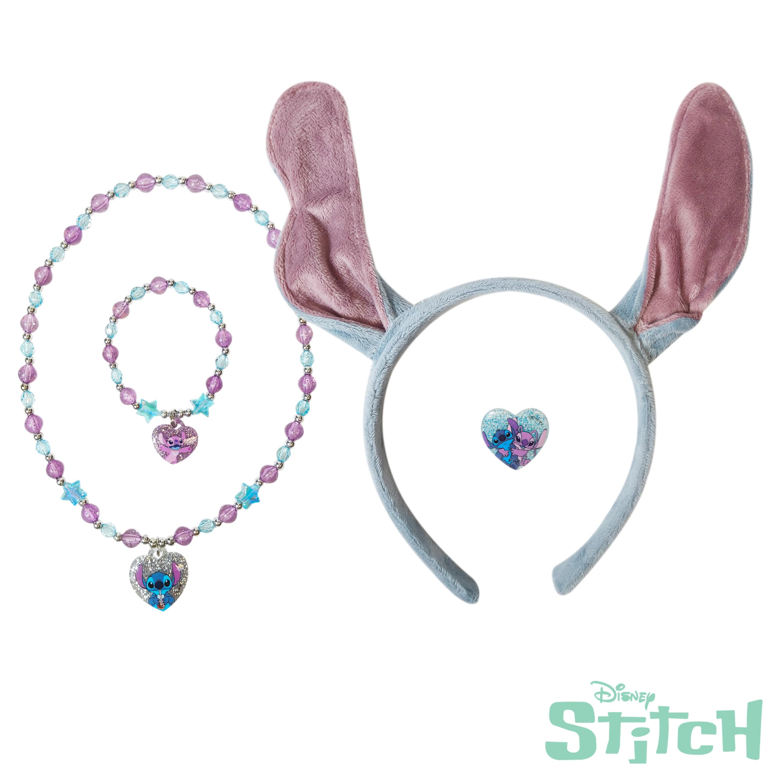 Foto 5 pulgar | Conjunto De Diademas Luv Her Disney Stitch Para Niñas Mayores De 3 Años - Venta Internacional.