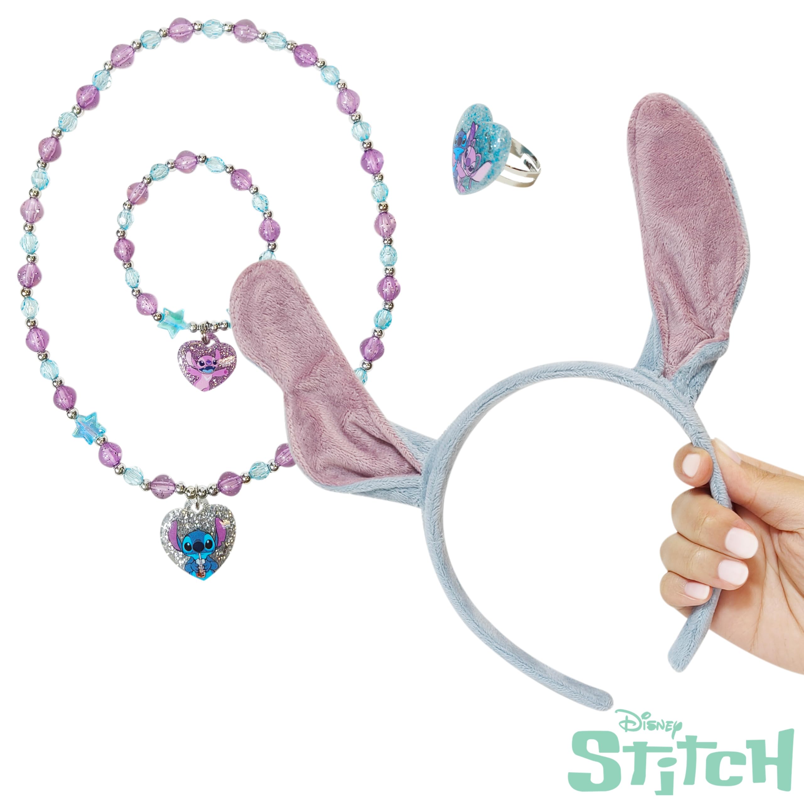 Foto 8 pulgar | Conjunto De Diademas Luv Her Disney Stitch Para Niñas Mayores De 3 Años - Venta Internacional.