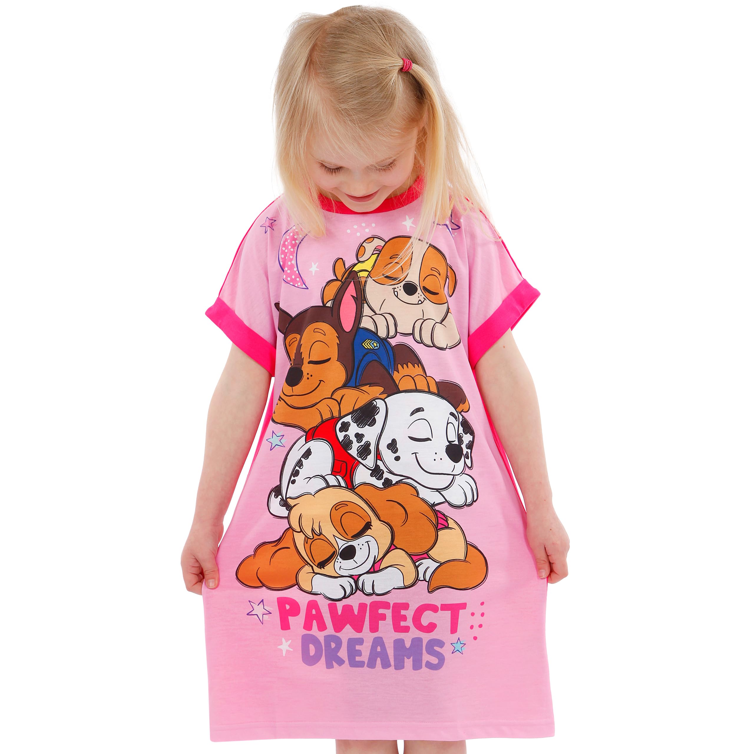 Foto 4 pulgar | Camisón Paw Patrol Skye Para Niñas, Manga Corta, Rosa, 5 Años - Venta Internacional.