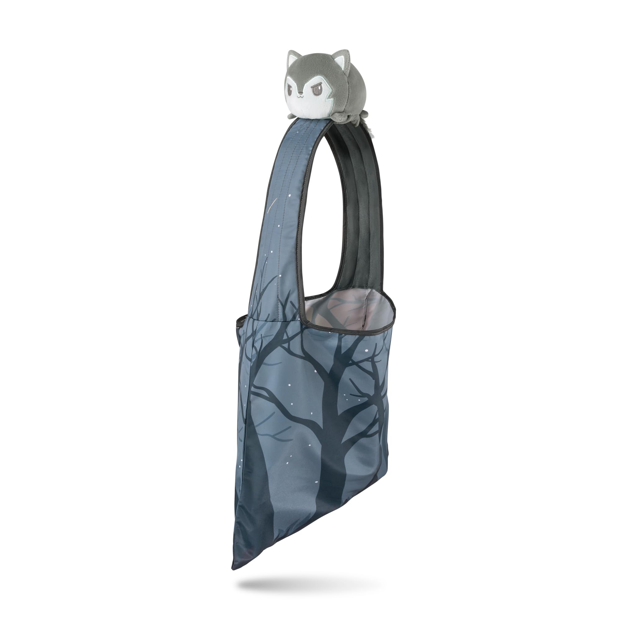 Foto 2 pulgar | Bolso De Mano De Peluche Teeturtle Grey Forest Wolf Con Pulpo Reversible - Venta Internacional.
