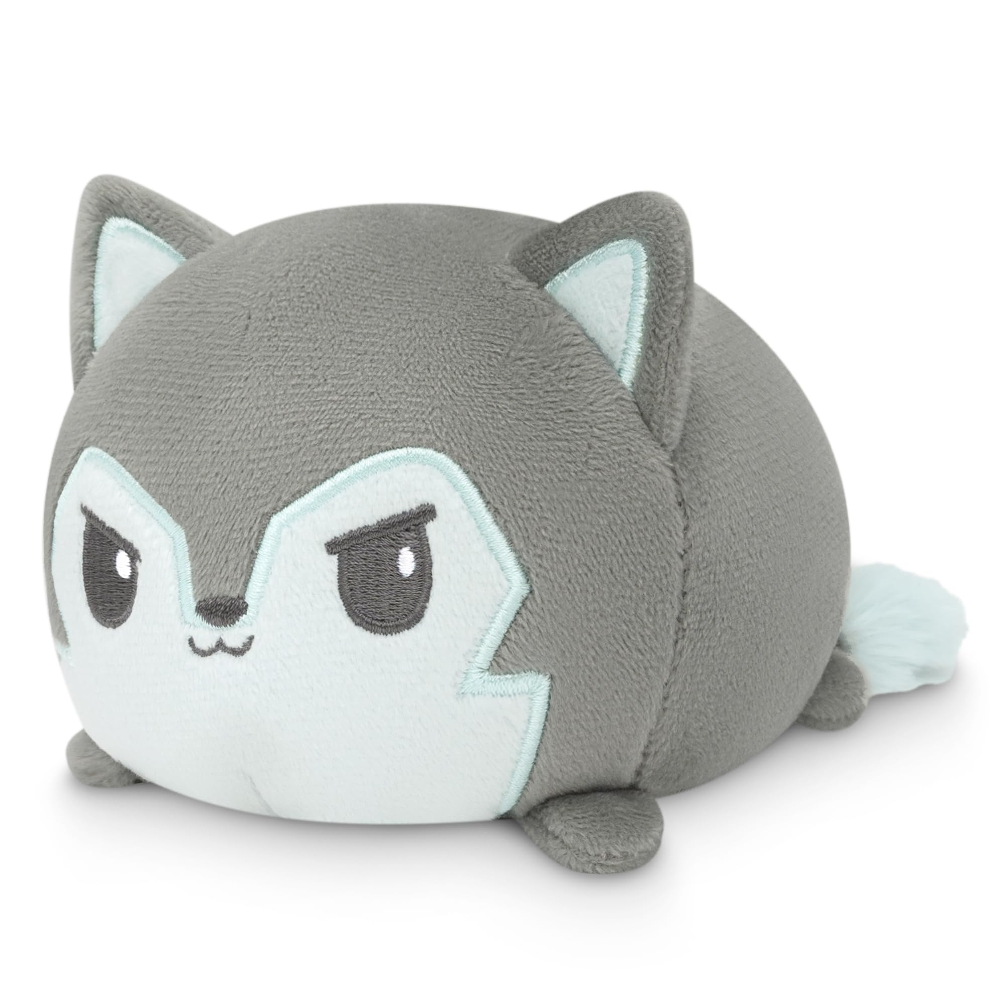 Foto 4 pulgar | Bolso De Mano De Peluche Teeturtle Grey Forest Wolf Con Pulpo Reversible - Venta Internacional.