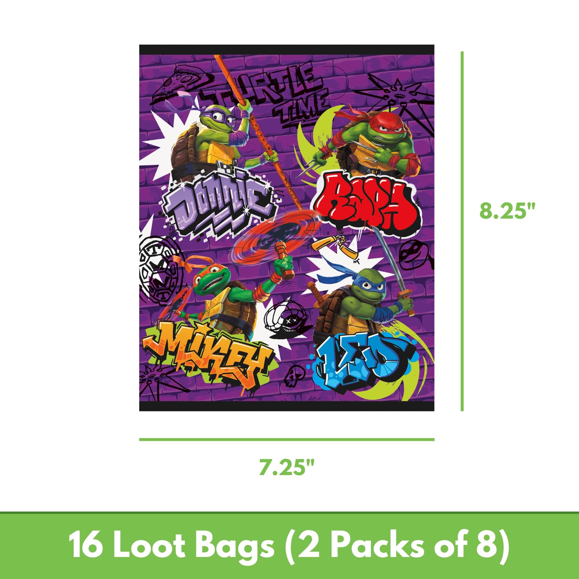 Foto 4 pulgar | Paquete De Regalos De Fiesta Único Con Forma De Tortuga Ninja Para 16 Invitados Con Bolsas Y Más - Venta Internacional.