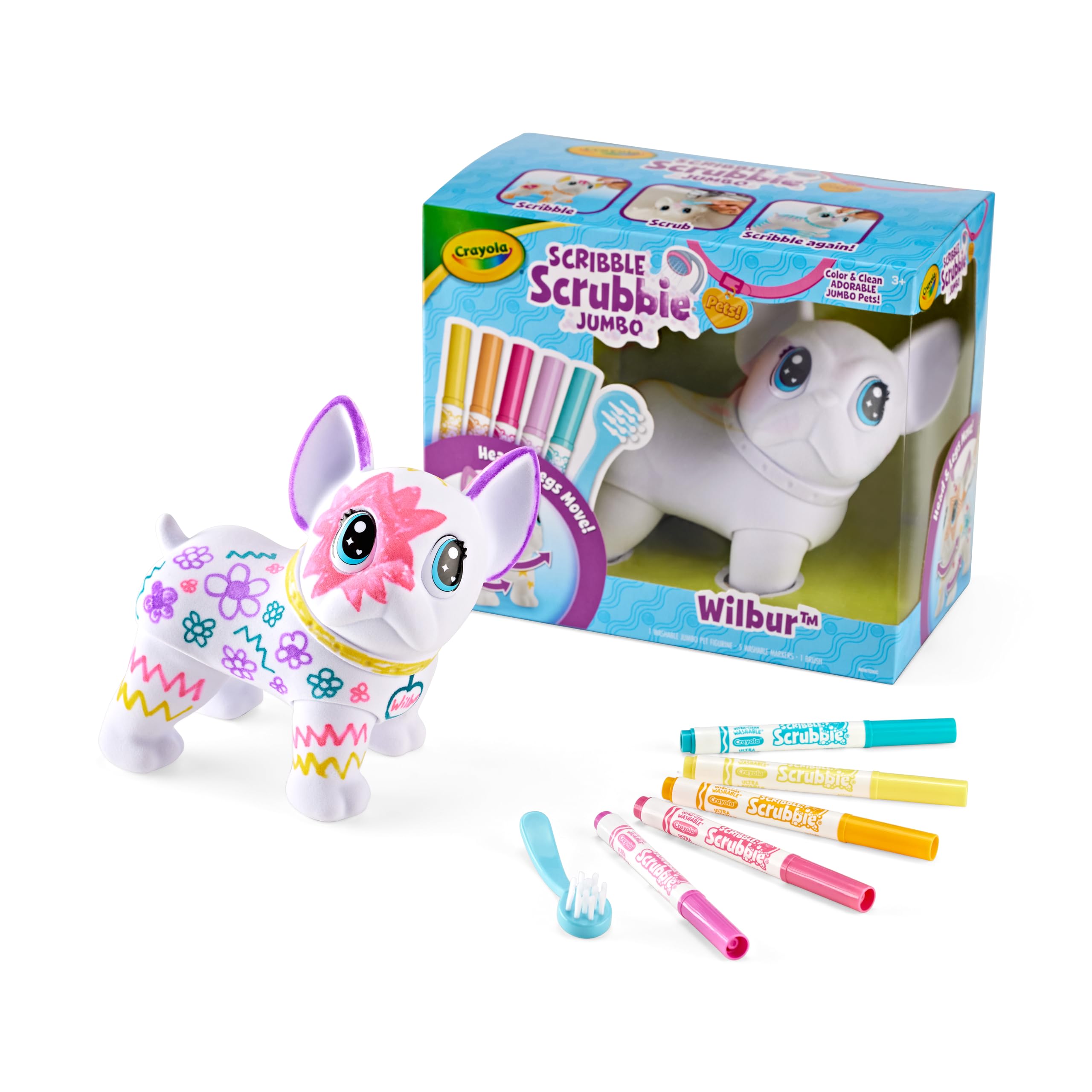 Foto 2 pulgar | Toy Crayola Scribble Scrubbie Jumbo French Bulldog De 3 Años O Más - Venta Internacional.