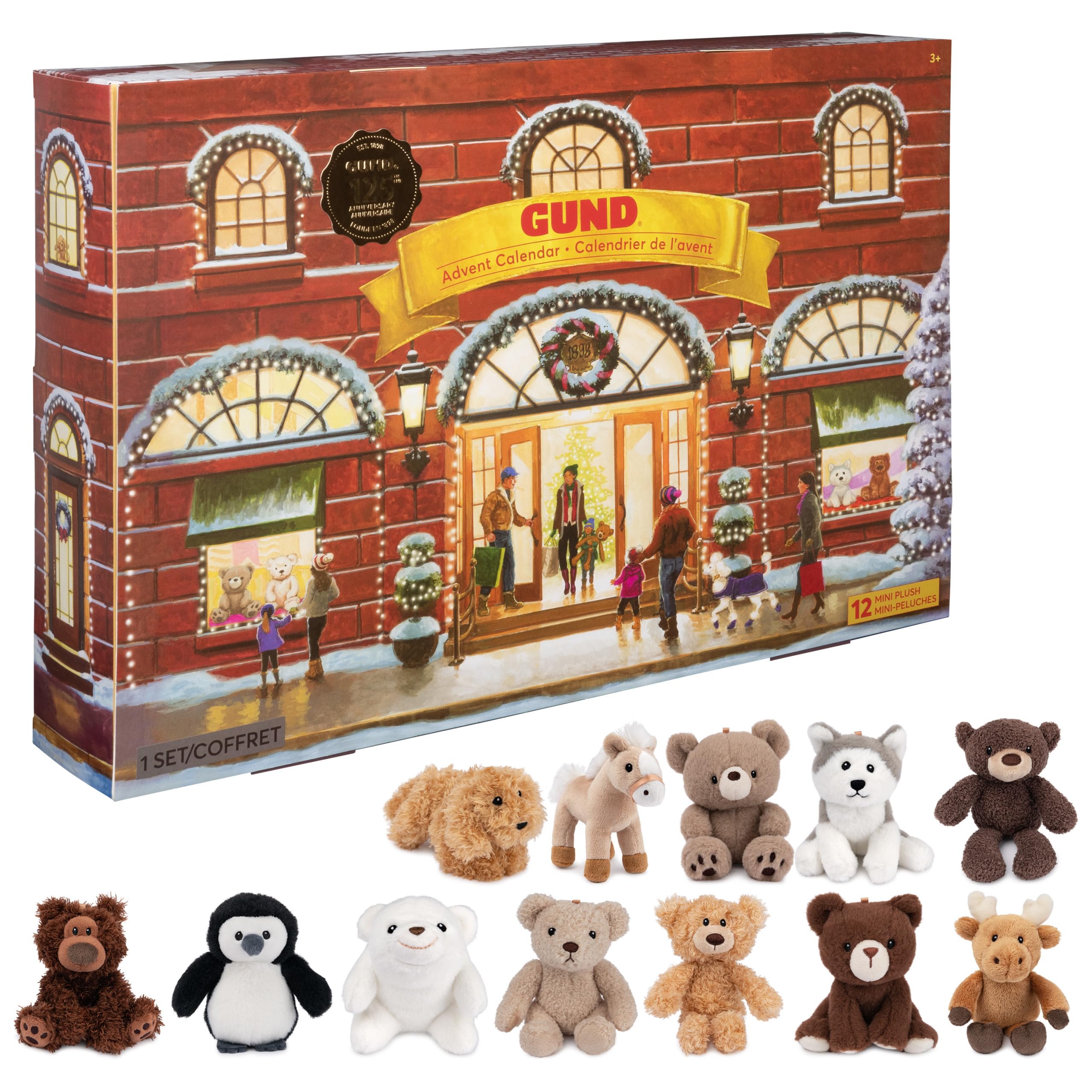 Foto 2 pulgar | Calendario De Adviento Gund Surprise Plush De 12 Días Para Niños Mayores De 3 Años - Venta Internacional.