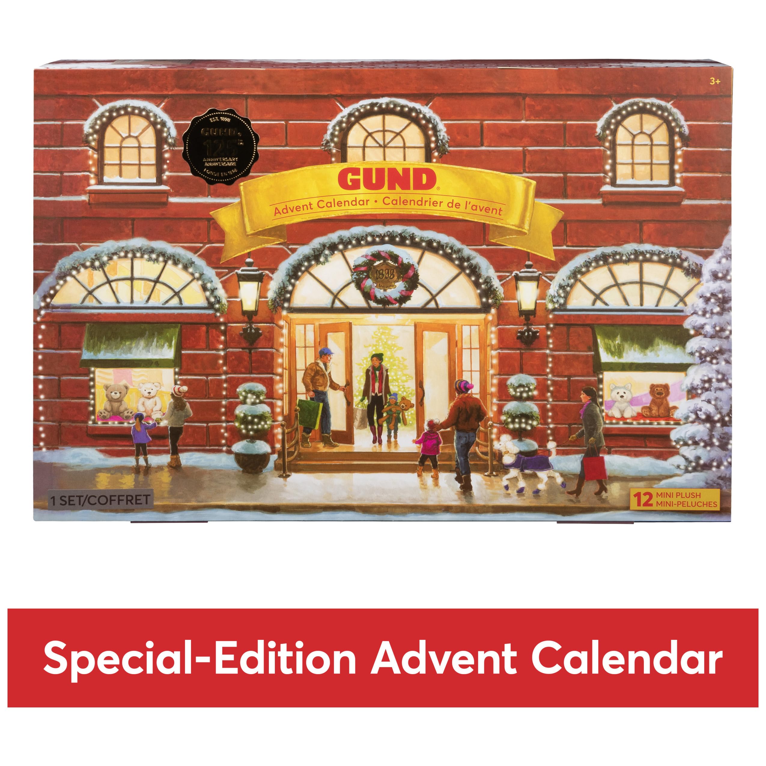 Foto 3 pulgar | Calendario De Adviento Gund Surprise Plush De 12 Días Para Niños Mayores De 3 Años - Venta Internacional.