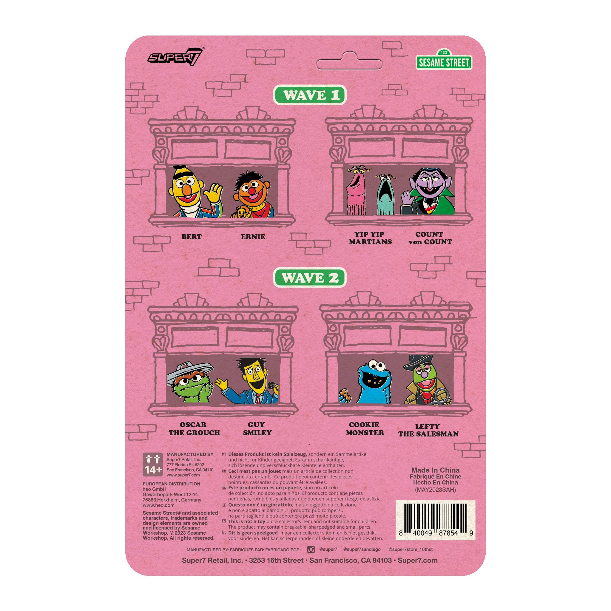 Foto 4 pulgar | Figura De Acción Super7 Sesame Street Reaction Cookie Monster - Venta Internacional.