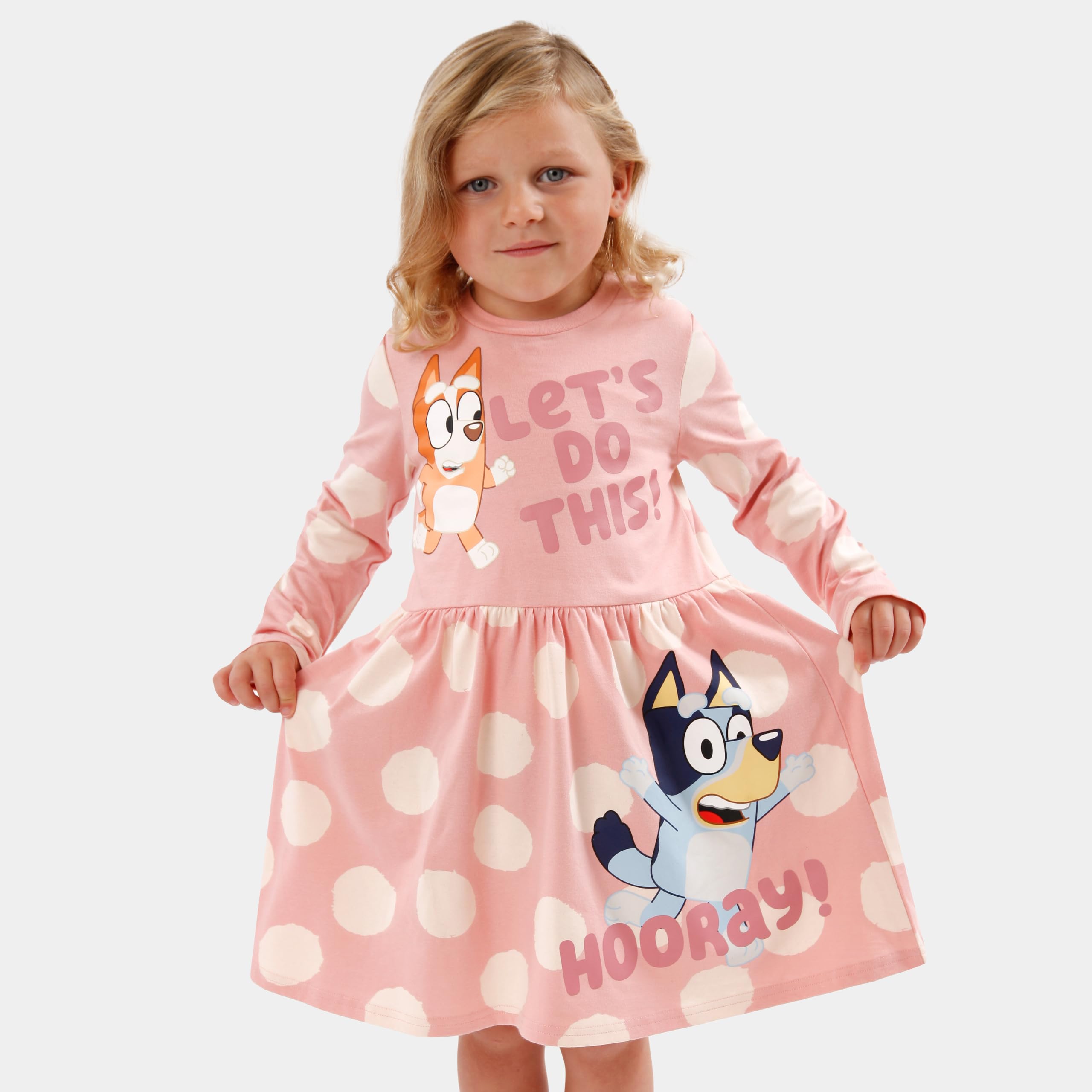 Foto 2 | Vestido Bluey Winter Para Niñas Rosa 2t Con Estampado Bluey & Bingo - Venta Internacional.