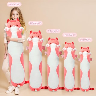 Foto 5 | Almohada Corporal De Felpa Con Forma De Gato Mewaii Long Cat De 50 Cm A 130 Cm, Rosa - Venta Internacional.