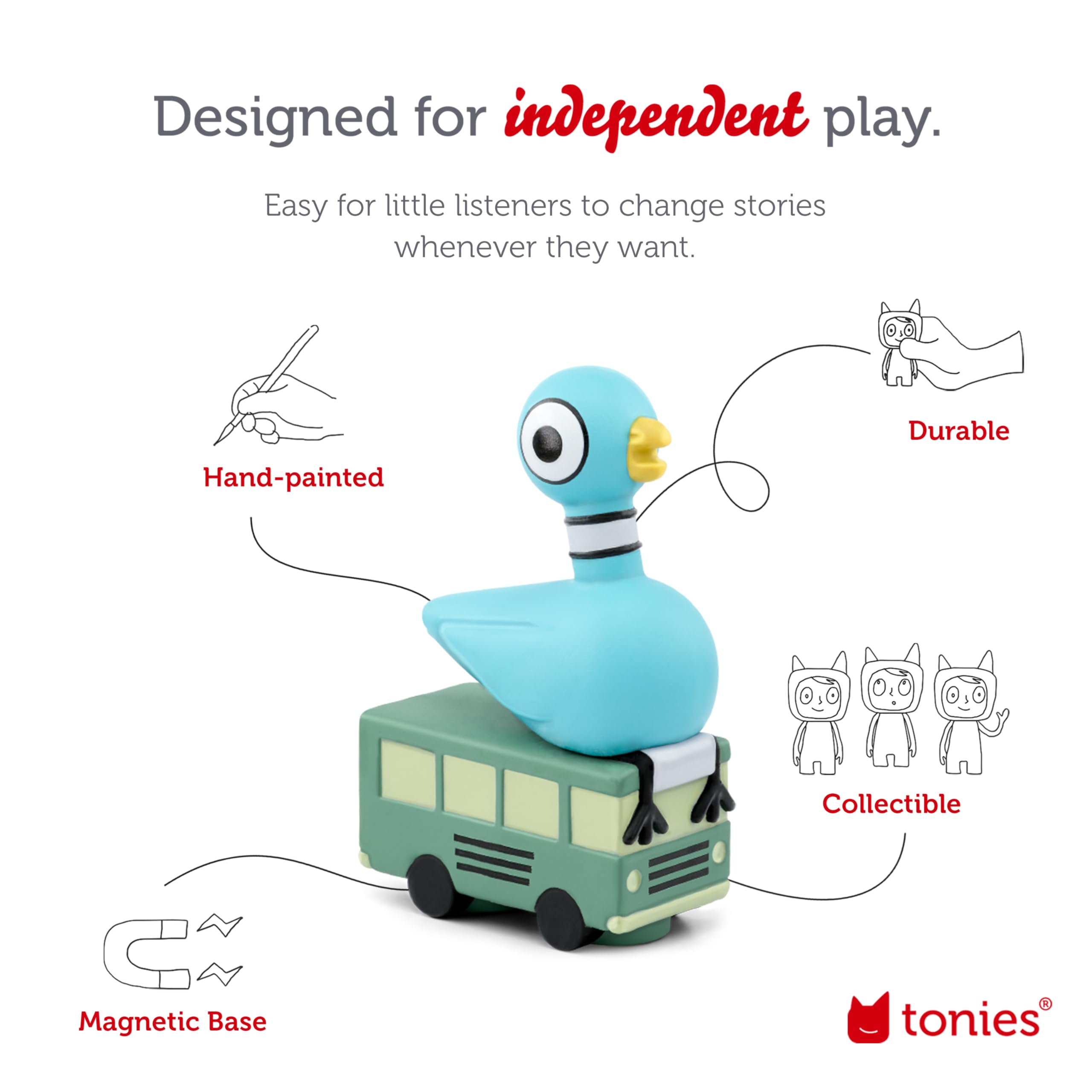 Foto 4 pulgar | Figura De Juguete Con Audio Tonies The Pigeon De La Serie Mo Willems - Venta Internacional.
