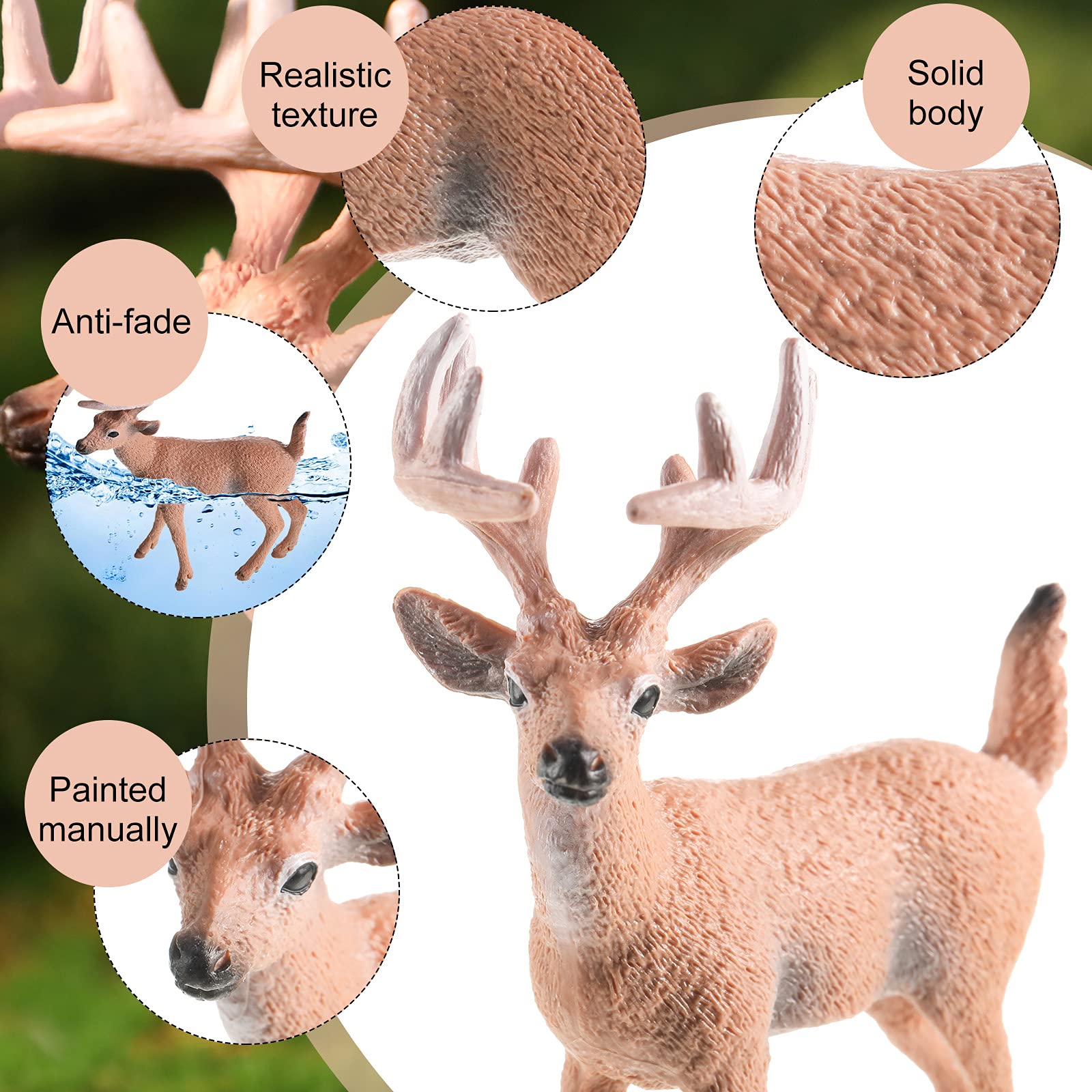 Foto 4 pulgar | Figuras De Animales Skylety Woodland Animals (pvc, 6 Unidades) - Venta Internacional.