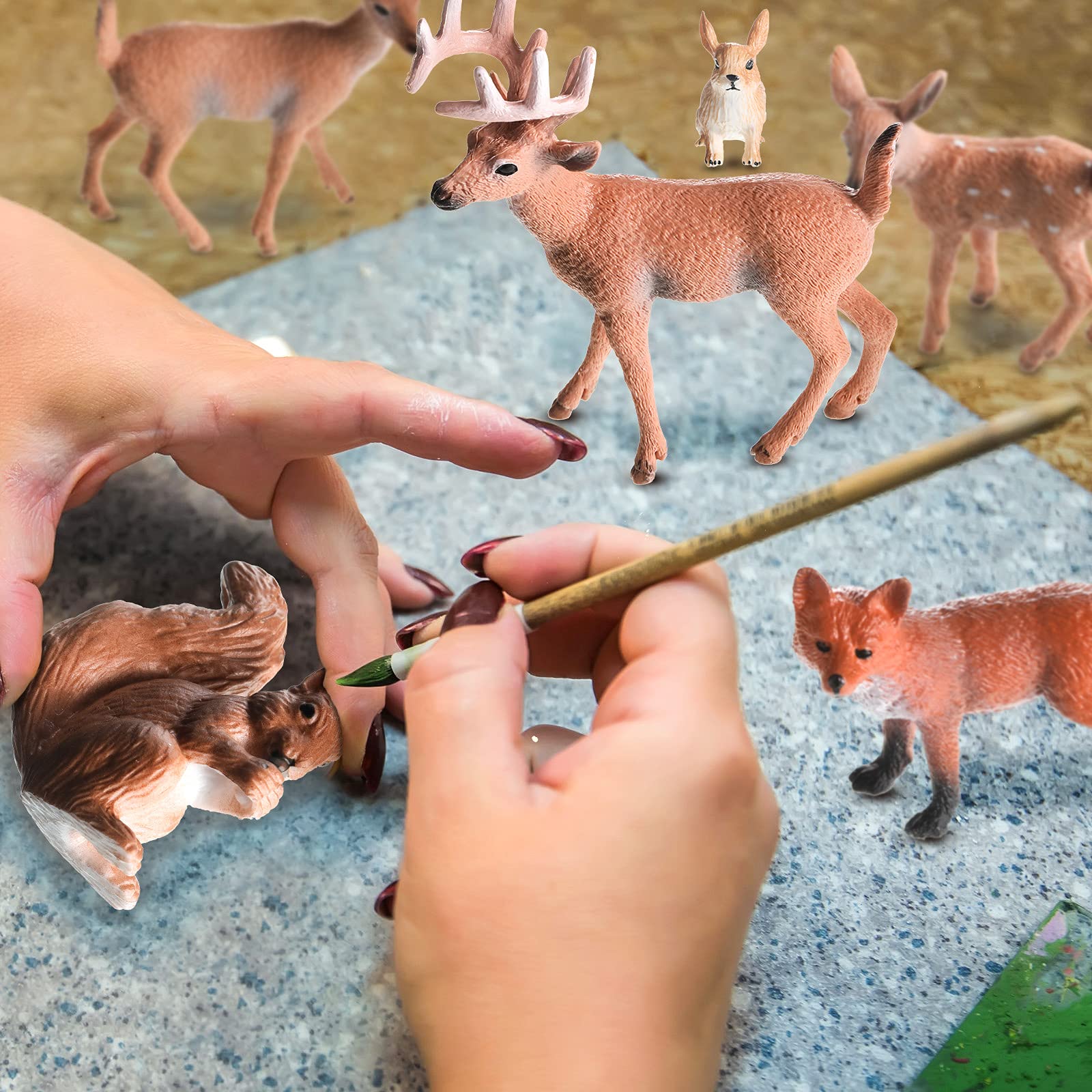 Foto 4 | Figuras De Animales Skylety Woodland Animals (pvc, 6 Unidades) - Venta Internacional.