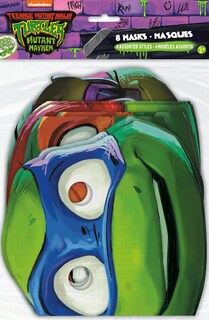 Foto 2 | Máscaras De Papel Únicas Para Fiestas Teenage Mutant Ninja Turtle X8 - Venta Internacional.