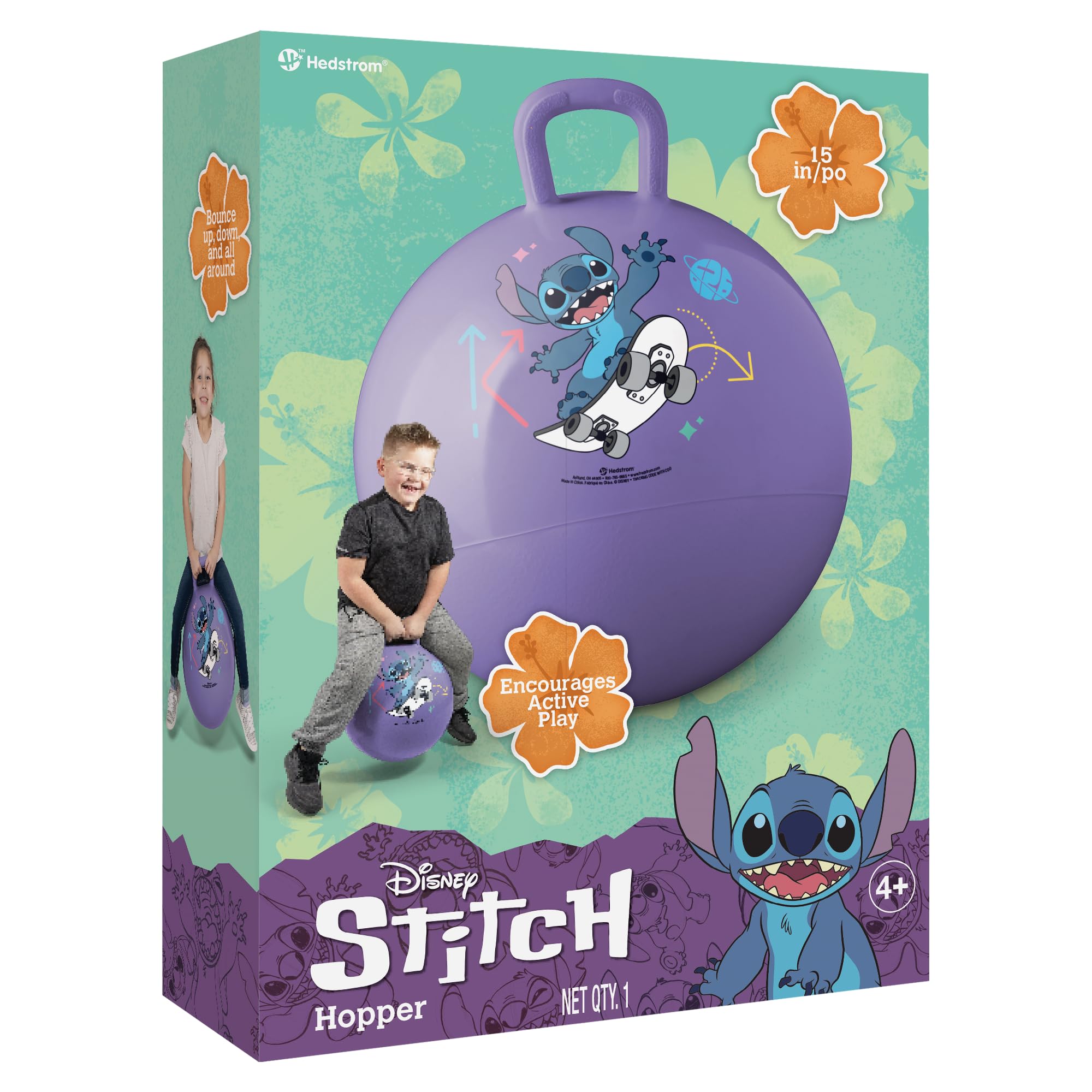 Foto 3 pulgar | Hopper Ball Hedstrom Disney Stitch Para Niños De 15 Pulgadas - Venta Internacional.