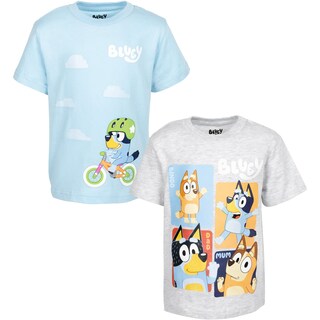 Foto 1 | Camiseta Bluey Bingo Dad Para Niños Pequeños, 5 Unidades, Azul/gris, Paquete De 2 - Venta Internacional.