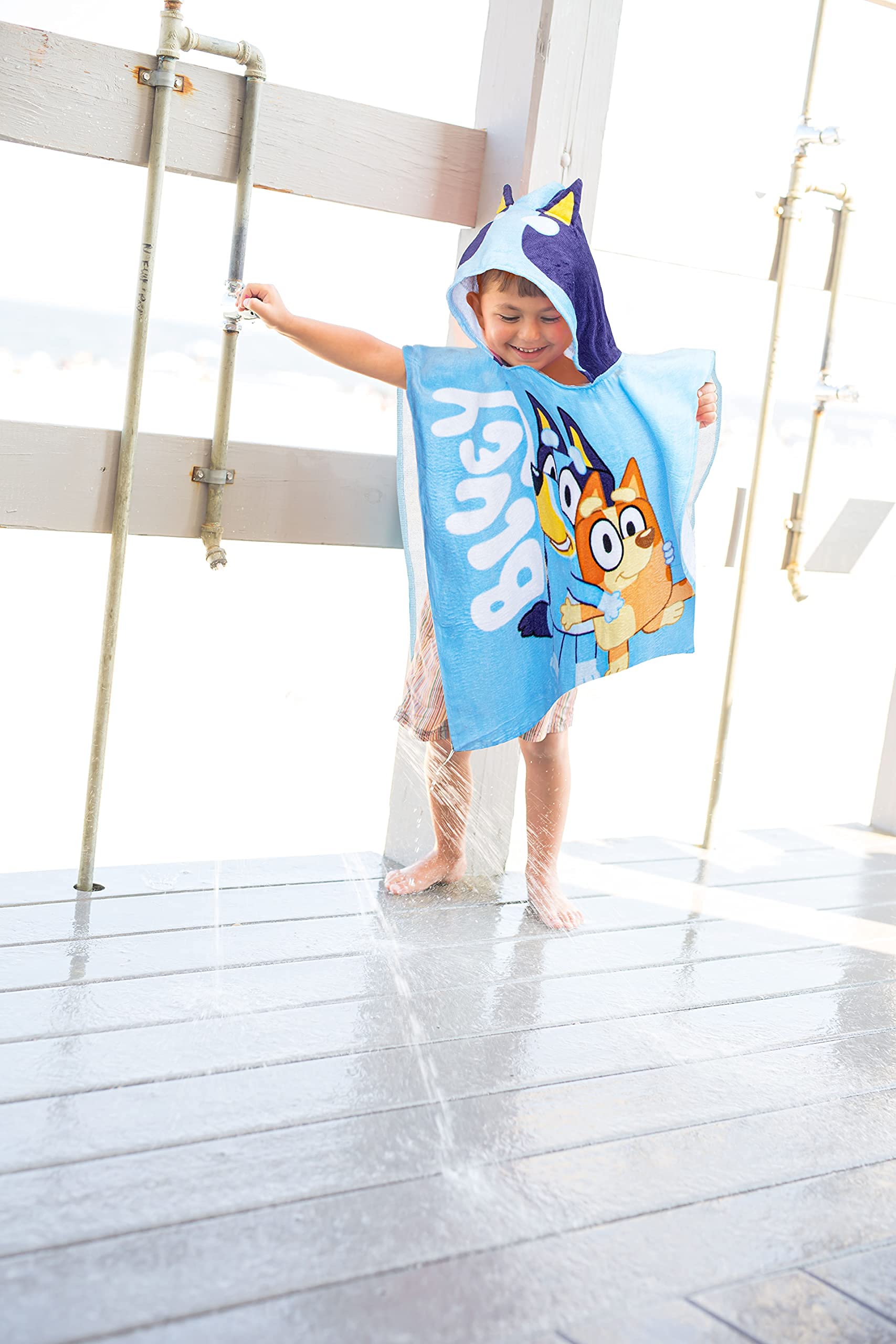 Foto 7 pulgar | Toalla Poncho Con Capucha Jay Franco Bluey Piggyback Cotton - Venta Internacional.